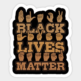 Black Lives Matter Hand Sign Language Sticker